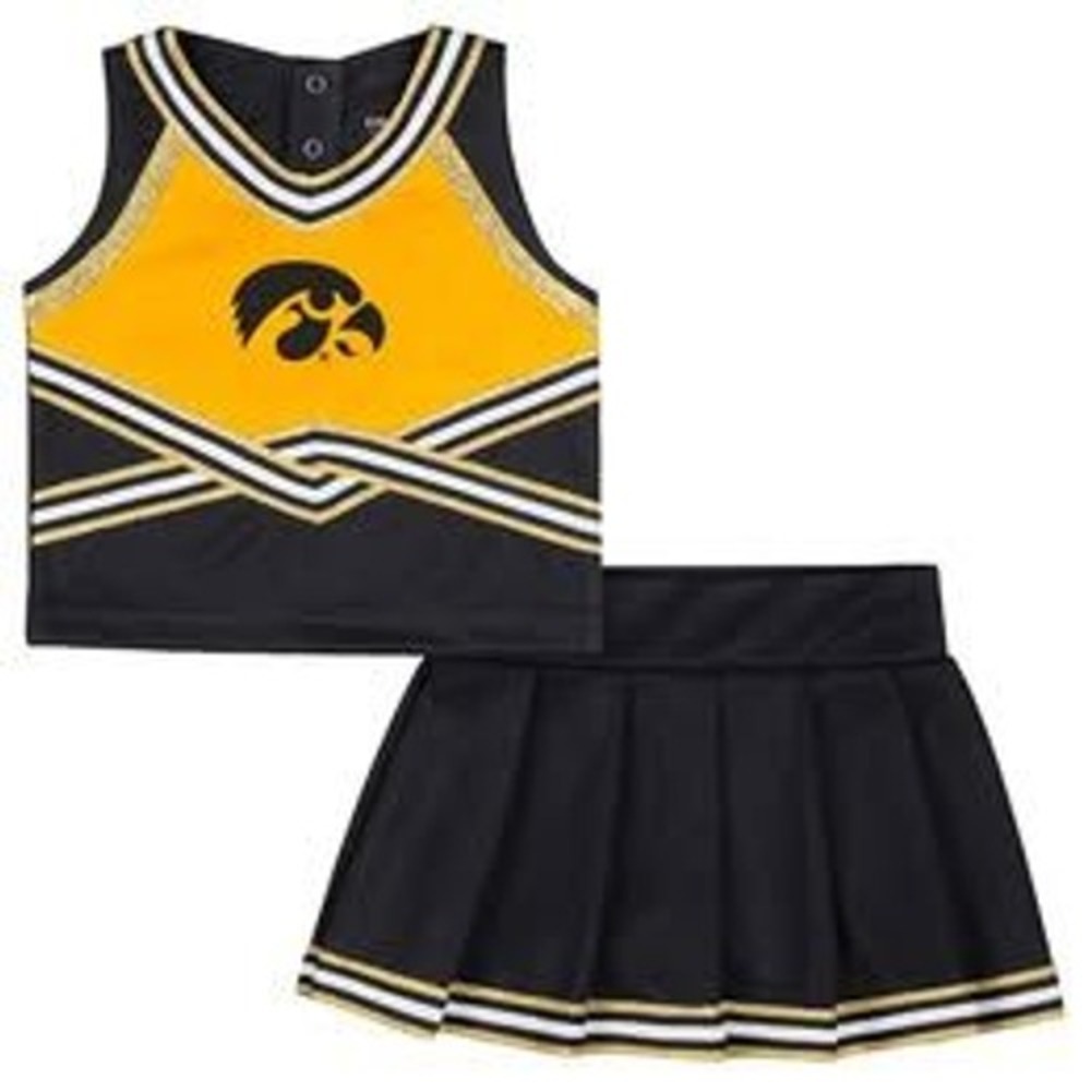 Iowa Hawkeyes Colosseum Toddler Lollipop Park Cheer 2 Piece Cheerleader Set 3T